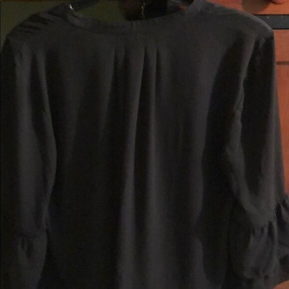 Ann Taylor Sheer Black Tunic 3/4 Sleeves Size M - Picture 4 of 5